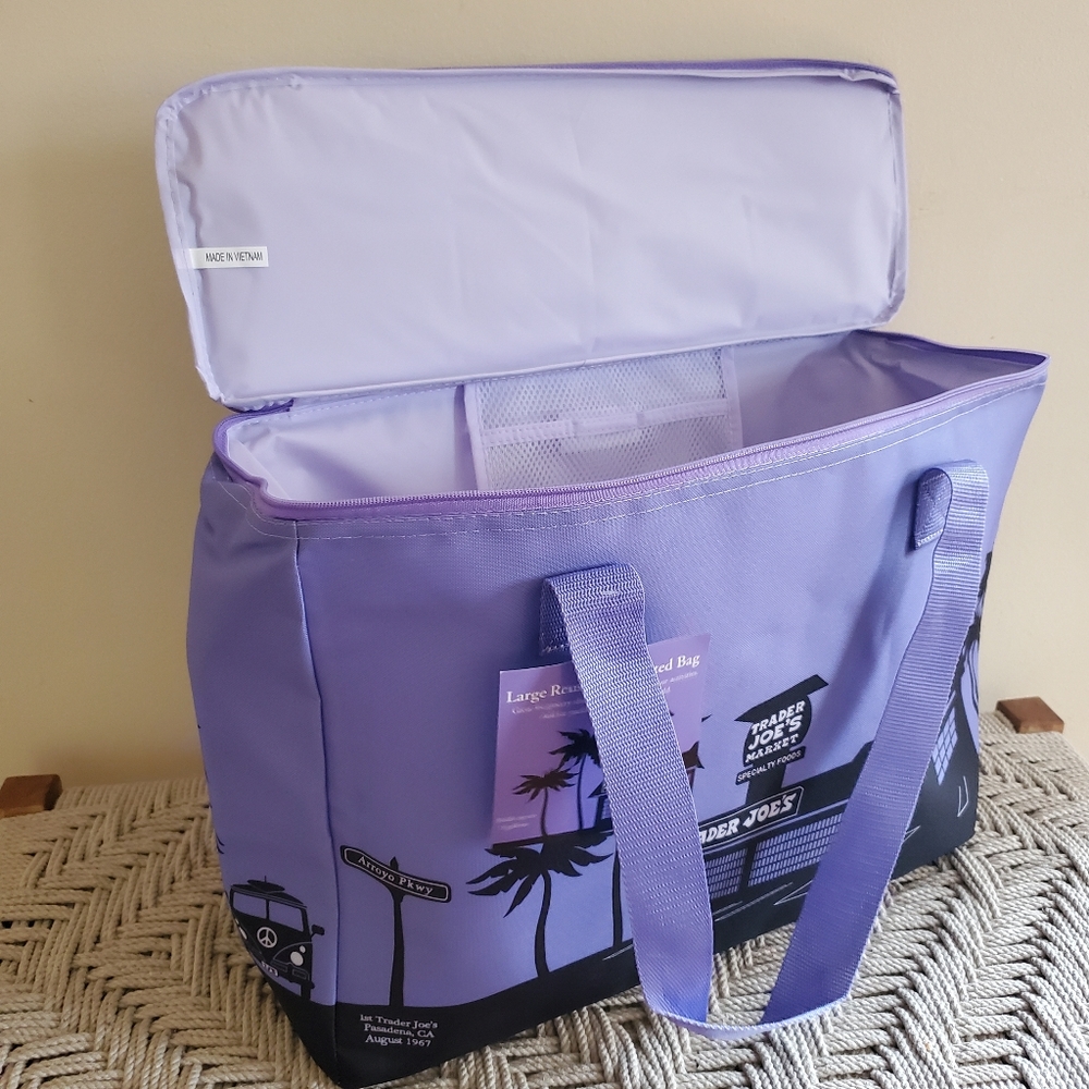 Trader Joe’s Lavender Purple Periwinkle Limited Edition Insulated Cooler Bag